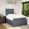vidaXL Boxspring met matras fluweel donkergrijs 120x200 cm