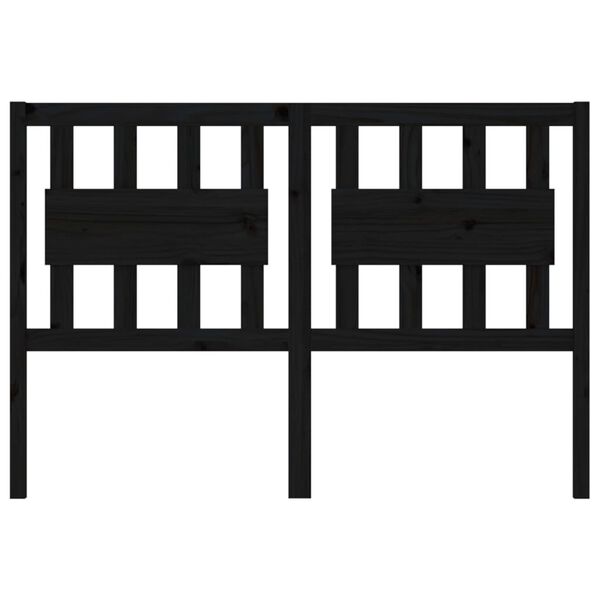 vidaXL Hoofdbord 140,5x4x100 cm massief grenenhout zwart