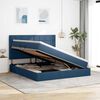 vidaXL Opbergbed met LED met matras Blauw 160 x 200 cm Polyester