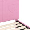 vidaXL Peuterbedframe met hoofdbord Roze 70 x 140 cm Stof