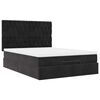 vidaXL Ottoman bed met matrassen en LED's 140x190cm fluweel zwart