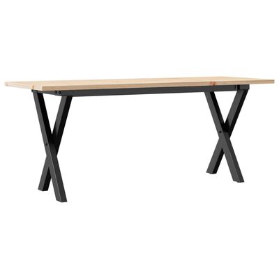 vidaXL Salontafel X-frame 110x40x45 cm massief grenenhout en gietijzer