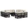 vidaXL Tuinbankenset 13 st Zwart poly rattan