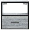 vidaXL Nachtkastjes 2st wandgemonteerd 40x31x39,5cm grijs sonoma eiken