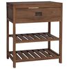 vidaXL Badkamerkast Naturel 60 x 45 x 75 cm Massief Teakhout