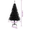 vidaXL Kerstboom met 150 LED met standaard Zwart 150 cm PVC
