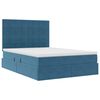 vidaXL Opslag bed met matras Donkerblauw 140 x 200 cm Fluweel
