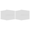 vidaXL Nachtkastjes 2 st 40x30x30 cm bewerkt hout wit