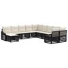 vidaXL Tuinbankenset 11 pcs Zwart poly rattan
