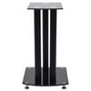 vidaXL Speaker standaard 2 st aluminium veiligheidsglas zwart
