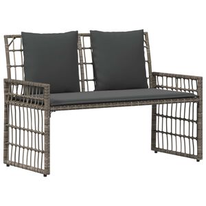 vidaXL Tuinbank 2 -Seater 116 x 55 x 82 cm Staal en Poly Rattan
