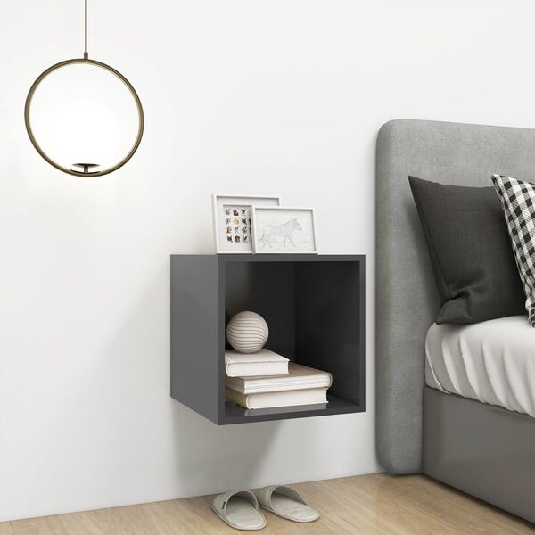 vidaXL Wandkast 37x37x37 cm bewerkt hout grijs