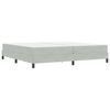 vidaXL Boxspringbed met matras Lichtgrijs 200 x 200 cm Stof