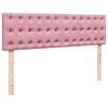vidaXL Ottoman bed met matrassen 160x200cm fluweel roze