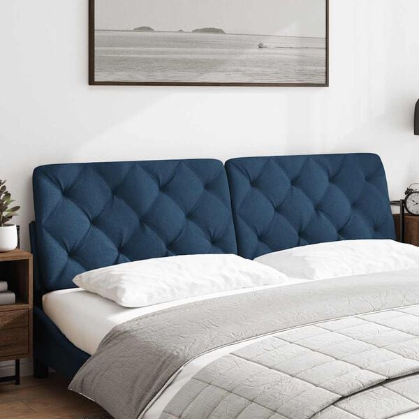 vidaXL Hoofdbordkussen 180 cm stof blauw