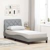 vidaXL Bedframe zonder matras 90x190 cm stof lichtgrijs