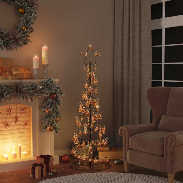 vidaXL Kerstballen 98 st &Oslash;3/4/6 cm koper