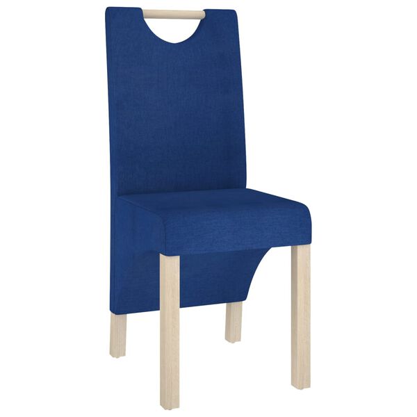 vidaXL Eetkamerstoelen 4 st stof blauw