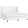 vidaXL Boxspring met matras kunstleer wit 200x200 cm