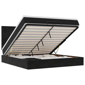 vidaXL Ottoman bed met matrassen 180x200cm fluweel zwart