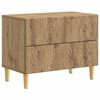 vidaXL Nachtkastje Artisanaal eiken 62 x 34,5 x 48 cm Bewerkt hout