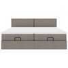 vidaXL Ottoman bed met matrassen en LED's 160x200cm stof taupe