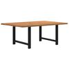 vidaXL Eettafel rechthoekig 200x120x74 cm massief eikenhout lichtbruin