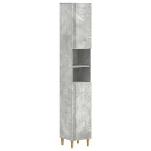 vidaXL Badkamerkast met Open Plank ARNHEM Betongrijs 30 x 31 x 190 cm