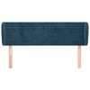 vidaXL Hoofdbord met randen 147x23x78/88 cm fluweel donkerblauw