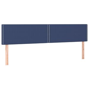vidaXL Hoofdborden 200x5x78/88 cm stof blauw