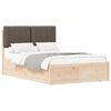 vidaXL Bedframe met Gevoerd Hoofdgedeelte Taupe 120 x 200 cm