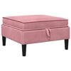 vidaXL Sofa Kruk met Opslag Roze Fluweel