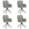 vidaXL Draai Eetstoelen 4 st Nep Suede Leer Lichtgrijs 54 x 55 x 86 cm