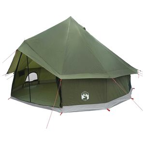 vidaXL Tipi Tent 6-persoons Olijfgroen Polyester en staal