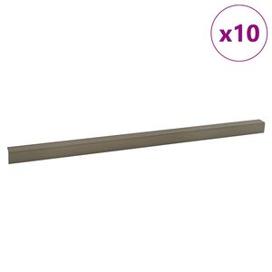 vidaXL Trapprofielen 10 pcs champagne 67 cm Aluminium