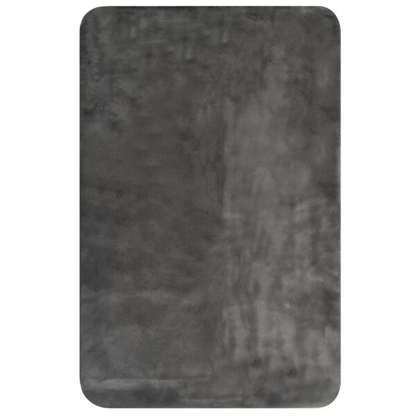 vidaXL Plaid 100x150 cm kunstkonijnenbont donkergrijs