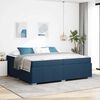 vidaXL Bedframe met matras Blauw 200 x 200 cm Stof