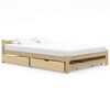 vidaXL Bedframe met 4 lades massief grenenhout 160x200 cm
