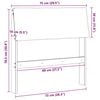 vidaXL Gestoffeerd hoofdbord Zwart 75 cm Massief grenenhout