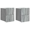 vidaXL Wandbeugel Bedkast 2 st Grijs sonoma 33 x 34,5 x 43 cm