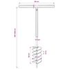 vidaXL Grondboor met handvat 150 mm en verlengstukken 5 m staal