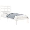 vidaXL Bedframe massief hout wit 90x190 cm