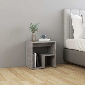 vidaXL Nachtkastje 40x30x40 cm bewerkt hout betongrijs