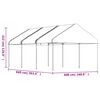 vidaXL Prieel met dak 6,69x4,08x3,22 m polyetheen wit