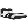 vidaXL Bedframe met Hoofdeinde Zwart Eiken 140 x 200 cm Bewerkt hout