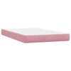 vidaXL Boxspring met matras fluweel roze 120x210 cm