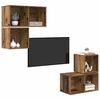 vidaXL Tv-meubelset Wandgemonteerd 4 pcs Oud Hout Bewerkt hout