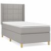 vidaXL Boxspring met matras stof lichtgrijs 90x190 cm