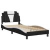 vidaXL Bedframe "Viana" zonder matras kunstleer zwart en wit 90x200 cm