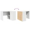 vidaXL Hoekbureau met lade Wit 102 x 88 x 75 cm